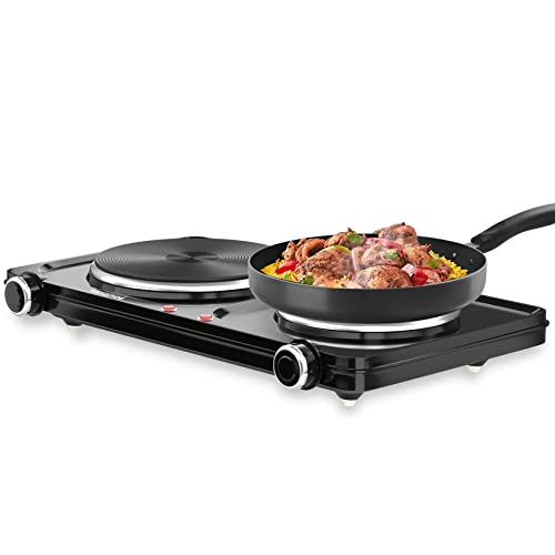 Infrared Double Burner – 1800W Portable Electric Cooktop, Fast Heating, All Cookware Compatible