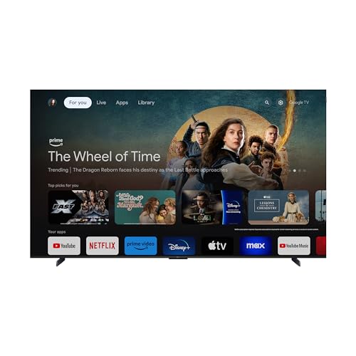 TCL QLED 4K UHD Smart TV (2024) – Google TV, Dolby Vision & Atmos, HDR Pro+, Game Accelerator & Voice Remote