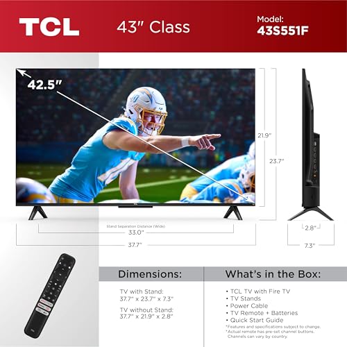 TCL 75-Inch Class S5 UHD 4K LED Smart TV with Fire TV (2024 Model) HDR PRO+