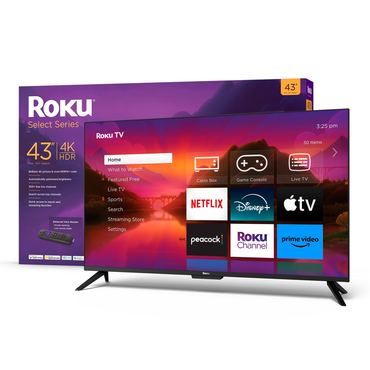 Roku 4K HDR Smart TV – Select Series with Enhanced Voice Remote, Auto Brightness & Seamless Streaming