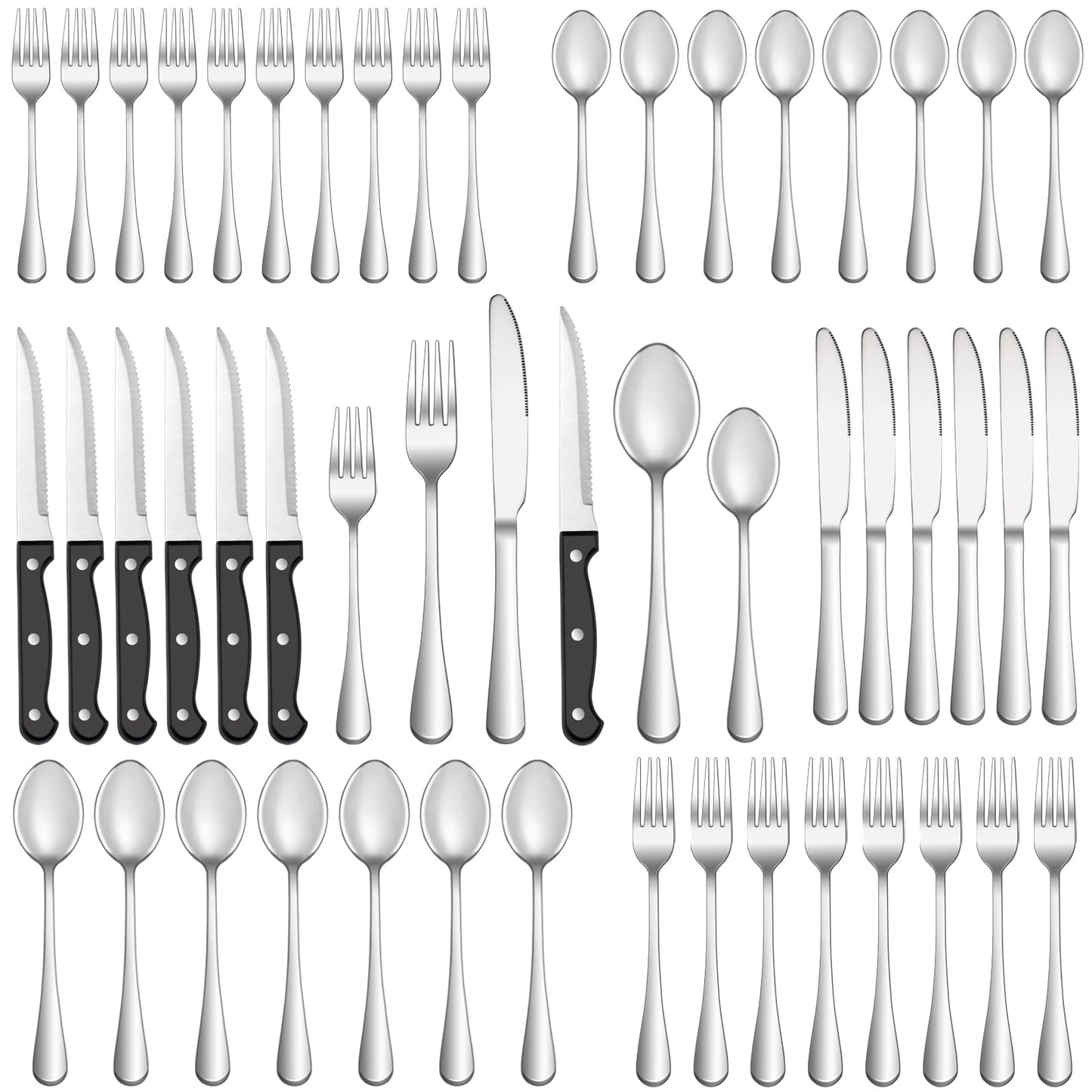 24 Pcs Premium Full Silverware Set