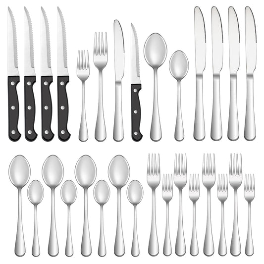 24 Pcs Premium Full Silverware Set