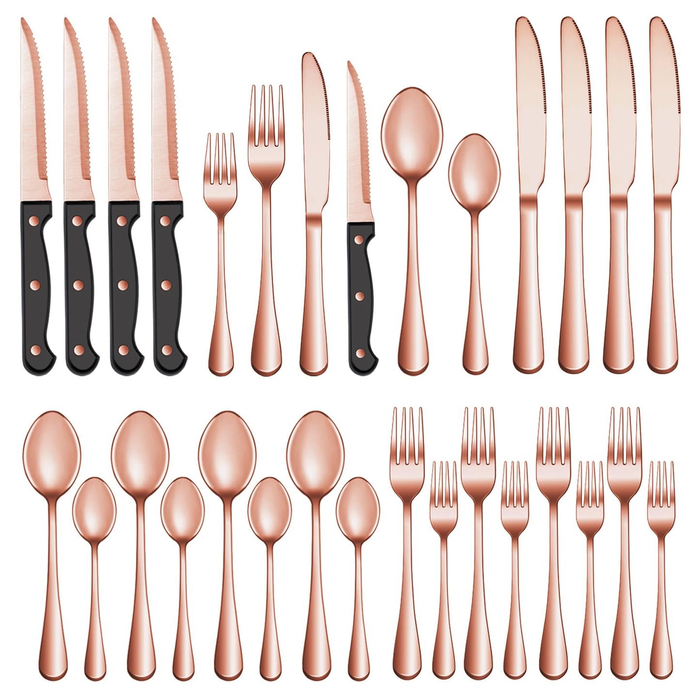 24 Pcs Premium Full Silverware Set