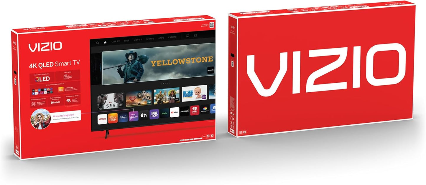 VIZIO 65" Quantum 4K QLED Smart TV – Dolby Vision, 120FPS Gaming, WiFi 6, Bluetooth, AirPlay & Chromecast