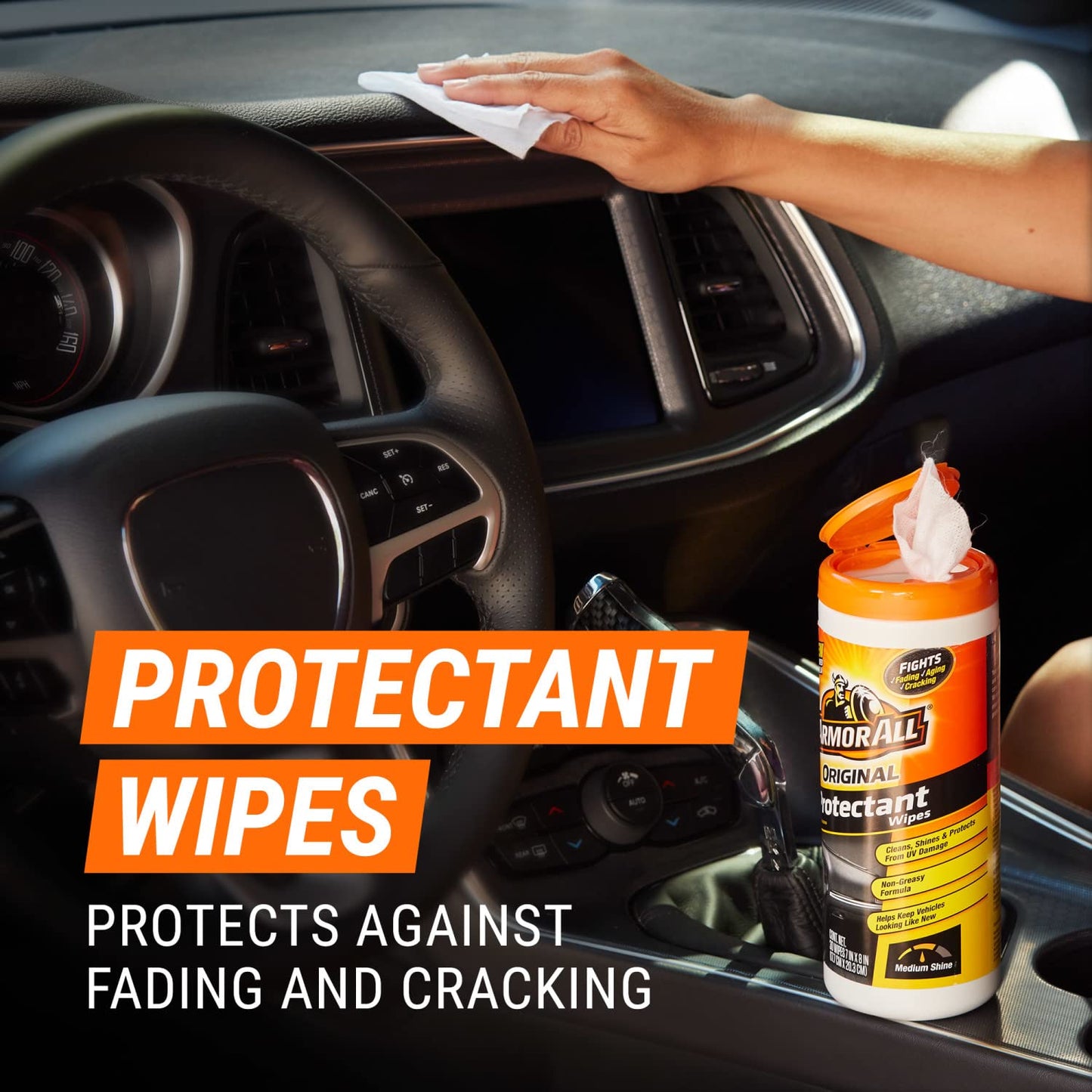 Armor All Protectant, Glass and Cleaning Wipes, Wipes for Car Interior and Car Exterior, 30 Count Each (Pack of 3)