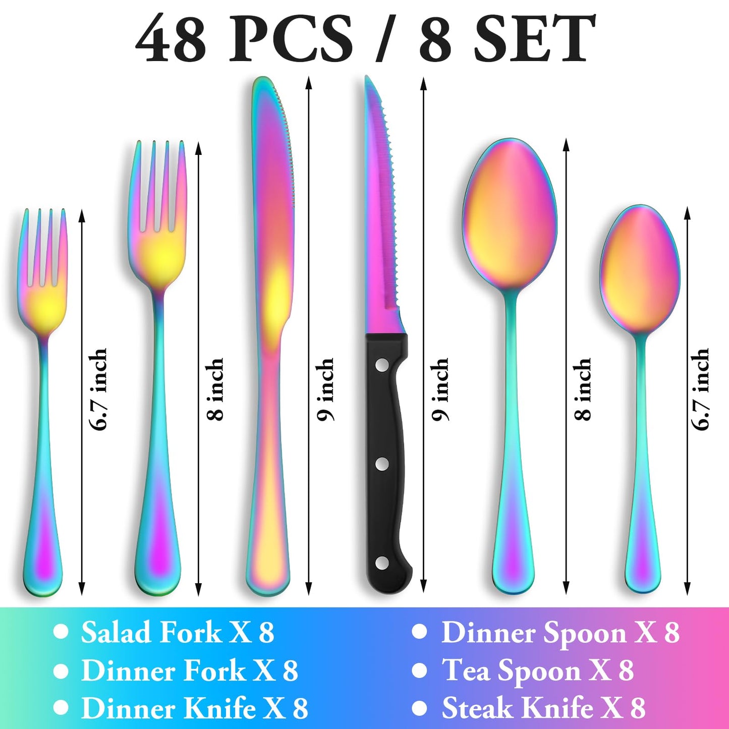 24 Pcs Premium Full Silverware Set