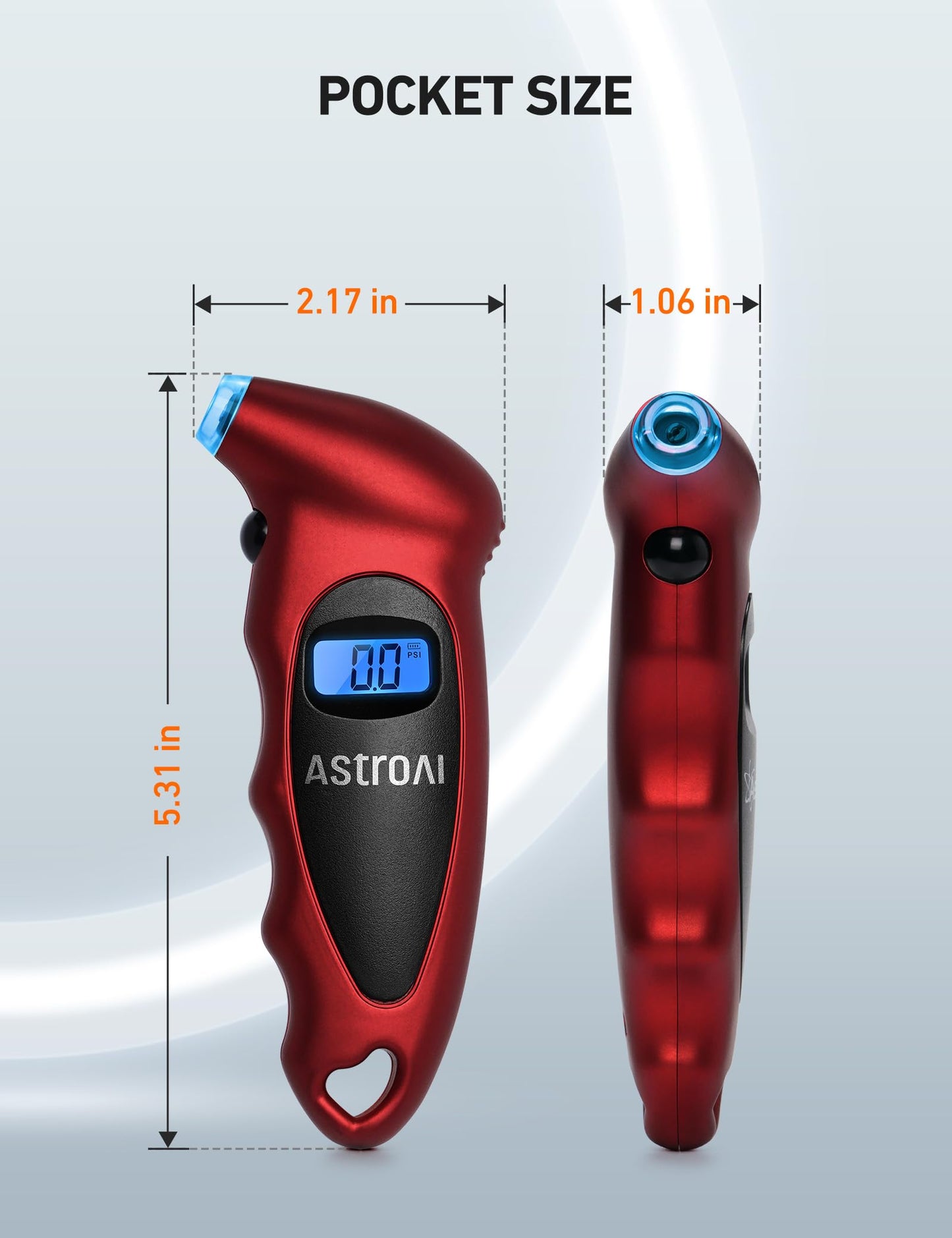 Digital Tire Pressure Gauge 0-150PSI (Accurate in 0.1 Increments) - 4 Settings