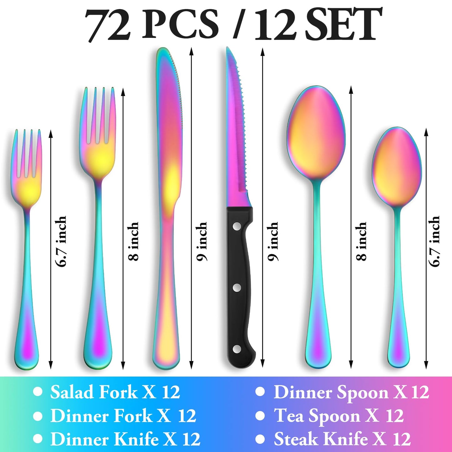 24 Pcs Premium Full Silverware Set