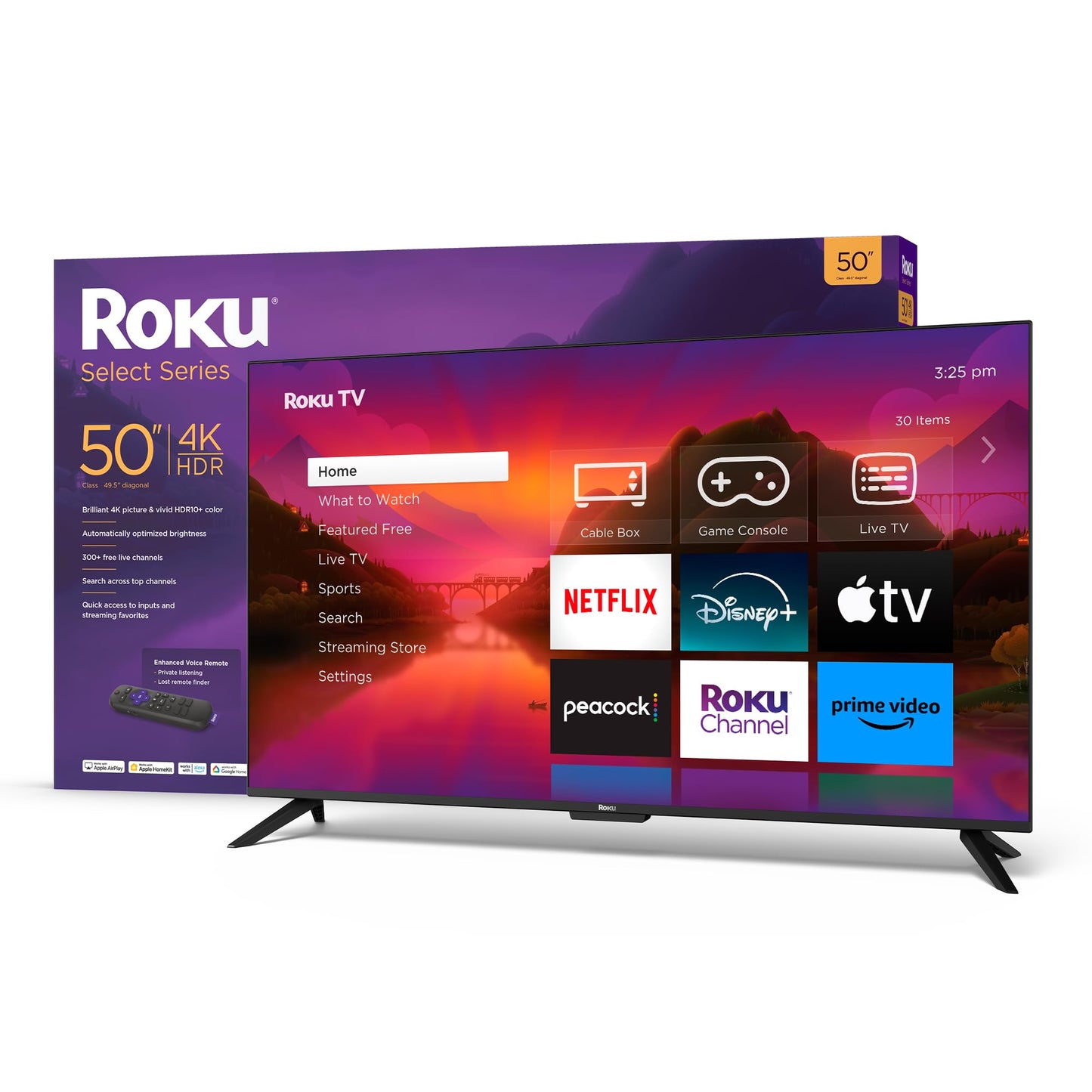 Roku 4K HDR Smart TV – Select Series with Enhanced Voice Remote, Auto Brightness & Seamless Streaming