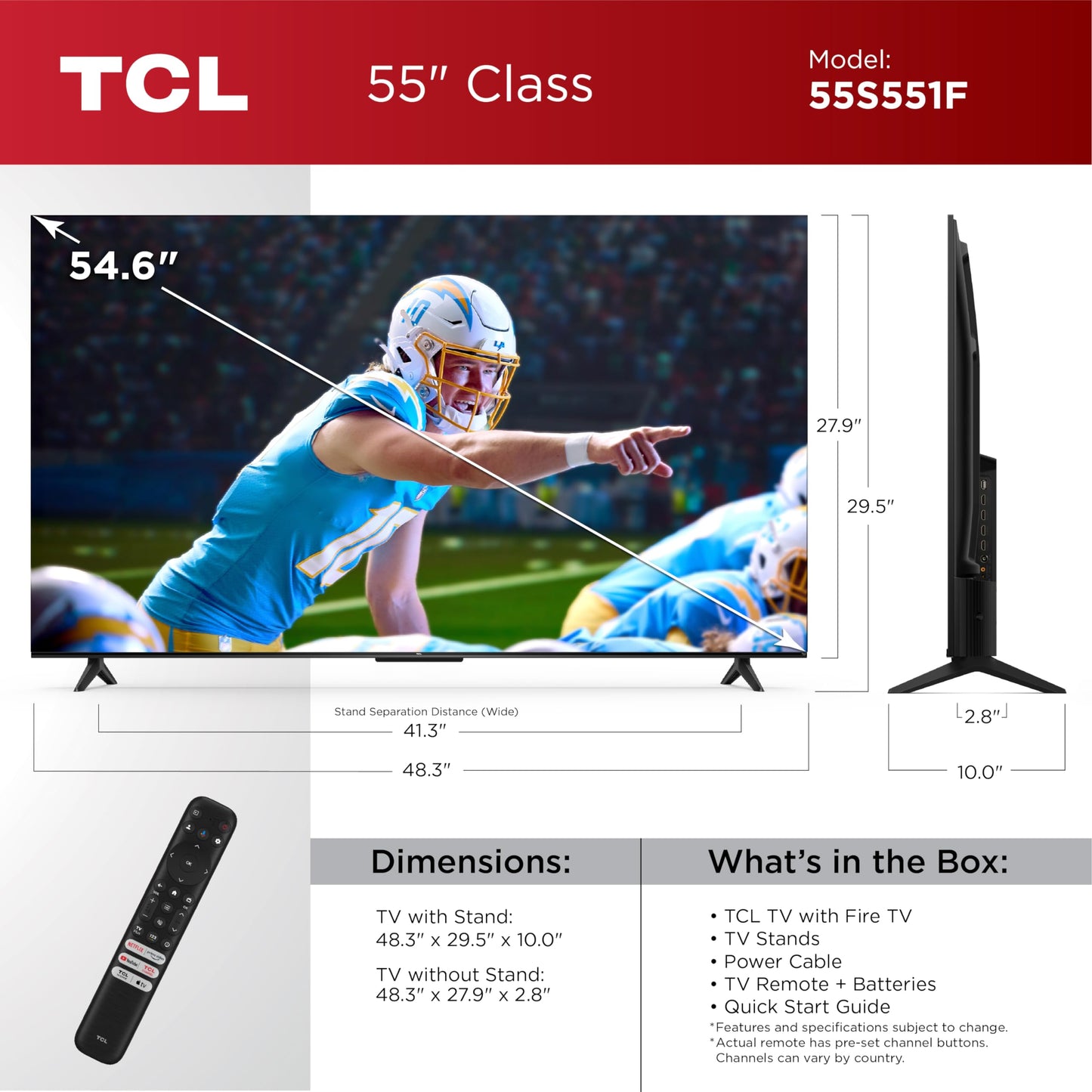 TCL 75-Inch Class S5 UHD 4K LED Smart TV with Fire TV (2024 Model) HDR PRO+