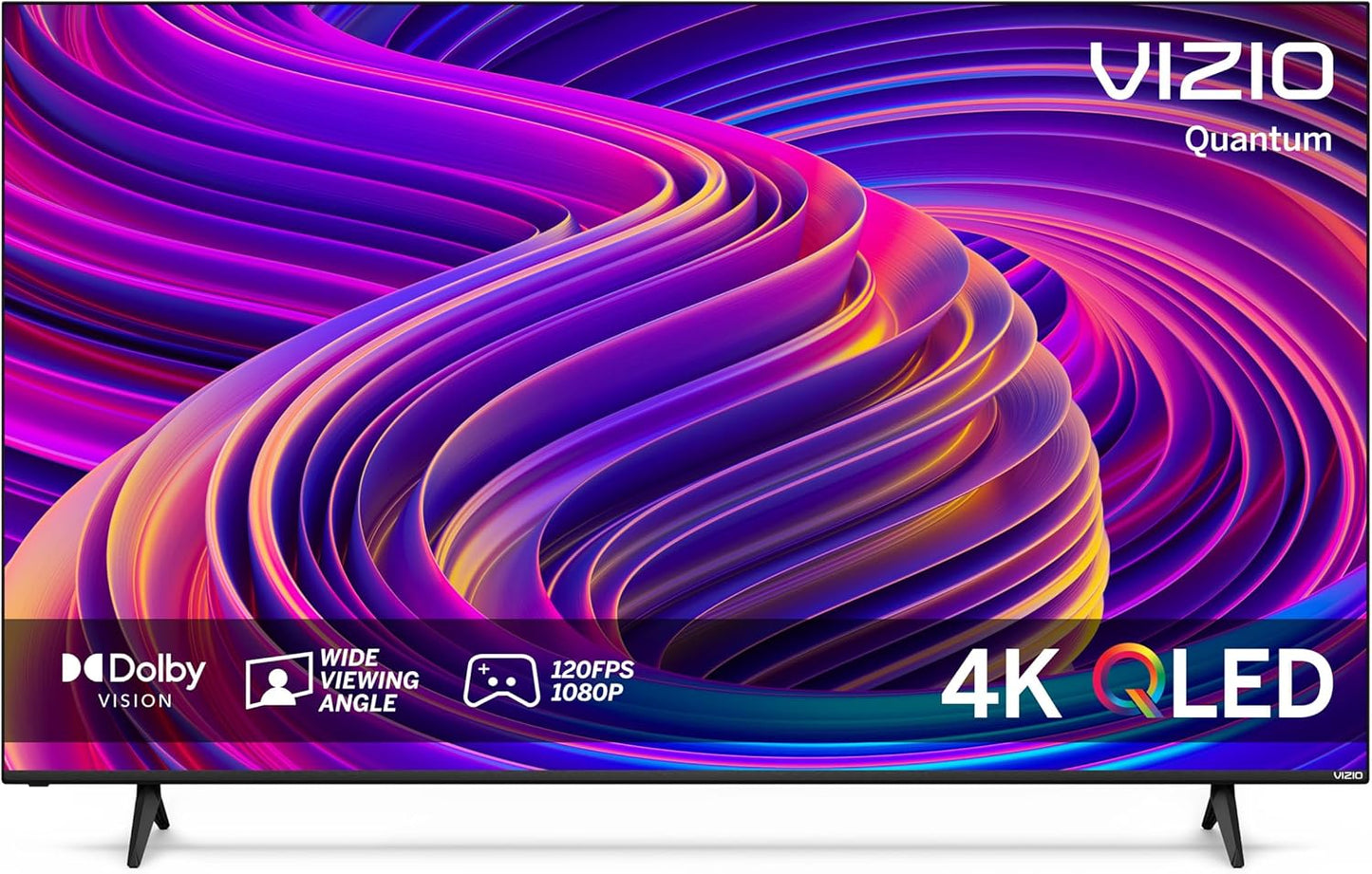 VIZIO 65" Quantum 4K QLED Smart TV – Dolby Vision, 120FPS Gaming, WiFi 6, Bluetooth, AirPlay & Chromecast