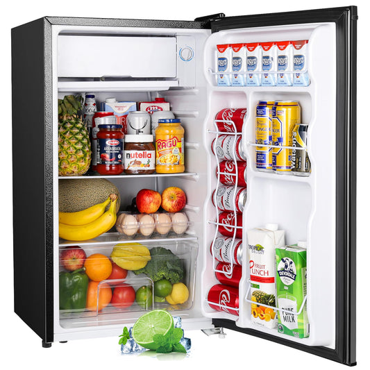 3.2 Cu Ft Mini Fridge with Freezer – Compact & Adjustable