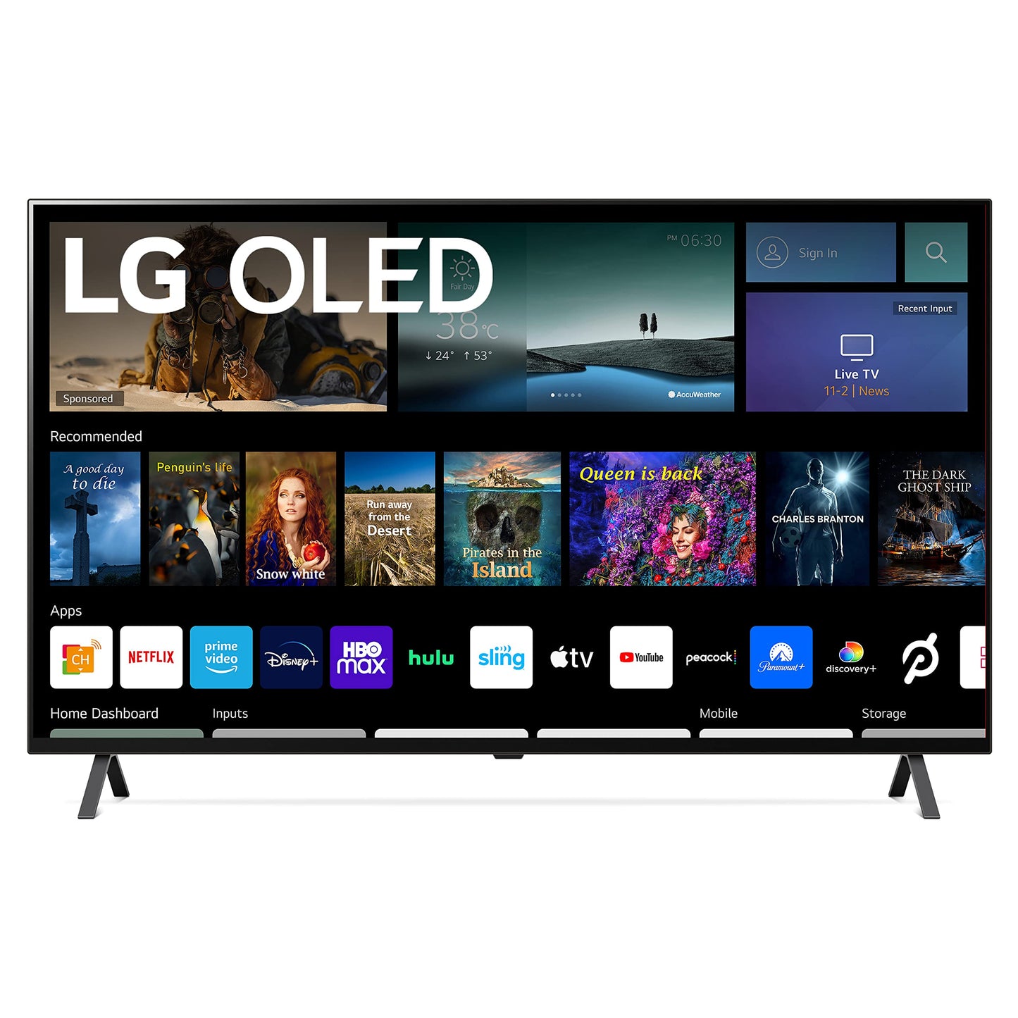 LG 55" A2 Series OLED 4K Smart TV (2022) – AI-Powered, Stunning Picture, & Alexa Built-in