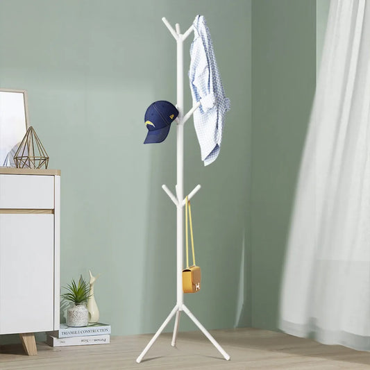 Modern Floor-Standing Clothes Rack – Easy-to-Install, Lightweight Coat & Hat Shelf for Home & Bedroom Organization