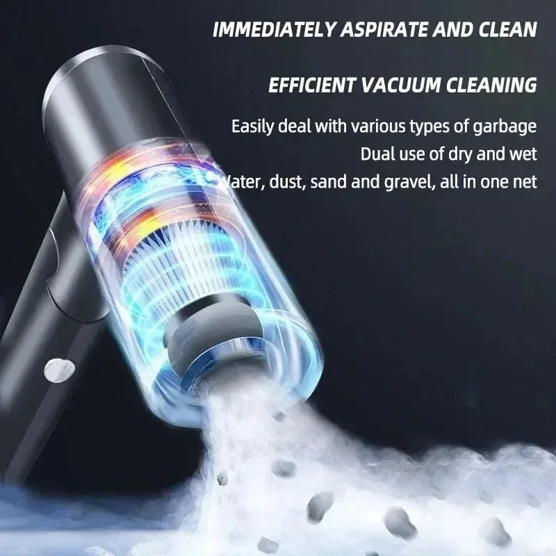 Portable Wireless Car Vacuum Cleaner – High-Power 120W, Dual-Use for Home & Auto Cleaning