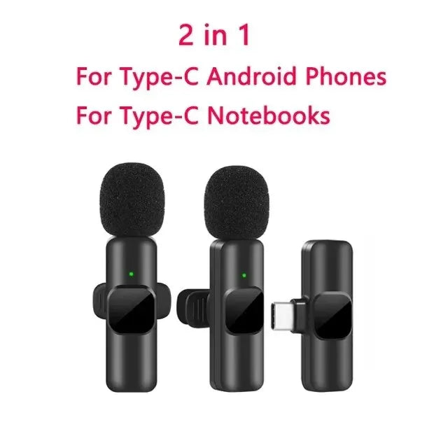 Wireless Lavalier Microphone – Portable Mini Mic for iPhone & Android | Clear Audio for Video Recording, Live Streaming & Gaming