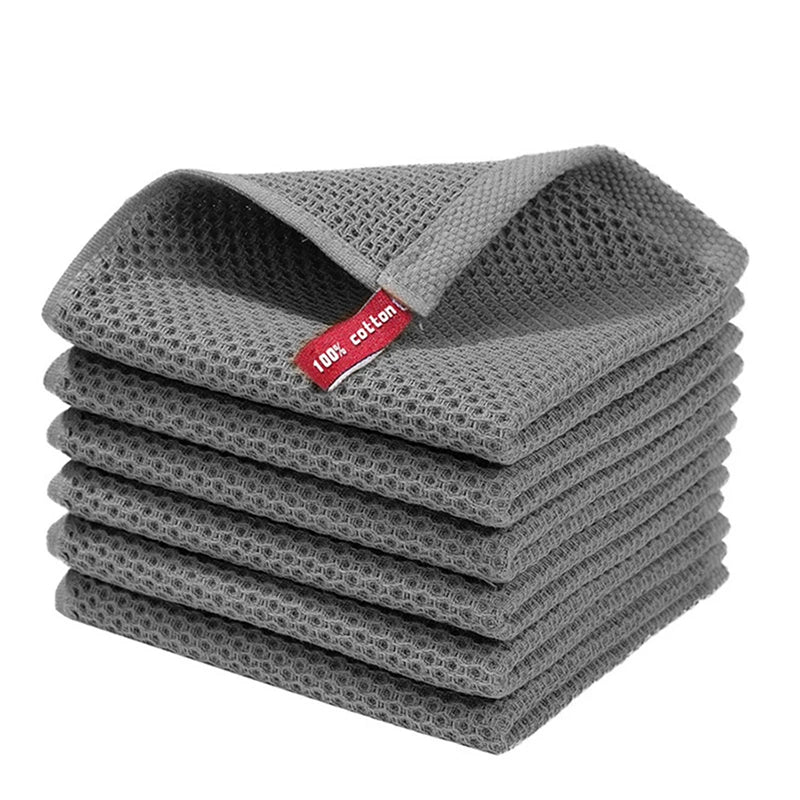 Soft & Absorbent Cotton Dishcloths – Breathable Honeycomb Kitchen Towels for Dishes, Cleaning & Face Washing