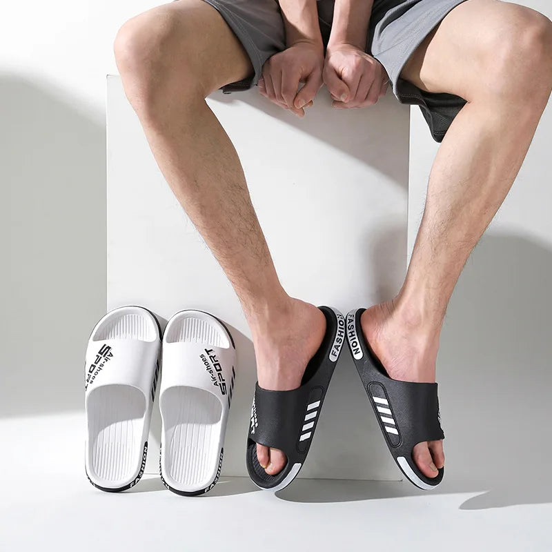 Fashion Men’s Slippers – Soft, Non-Slip Slides for Indoor & Outdoor Comfort