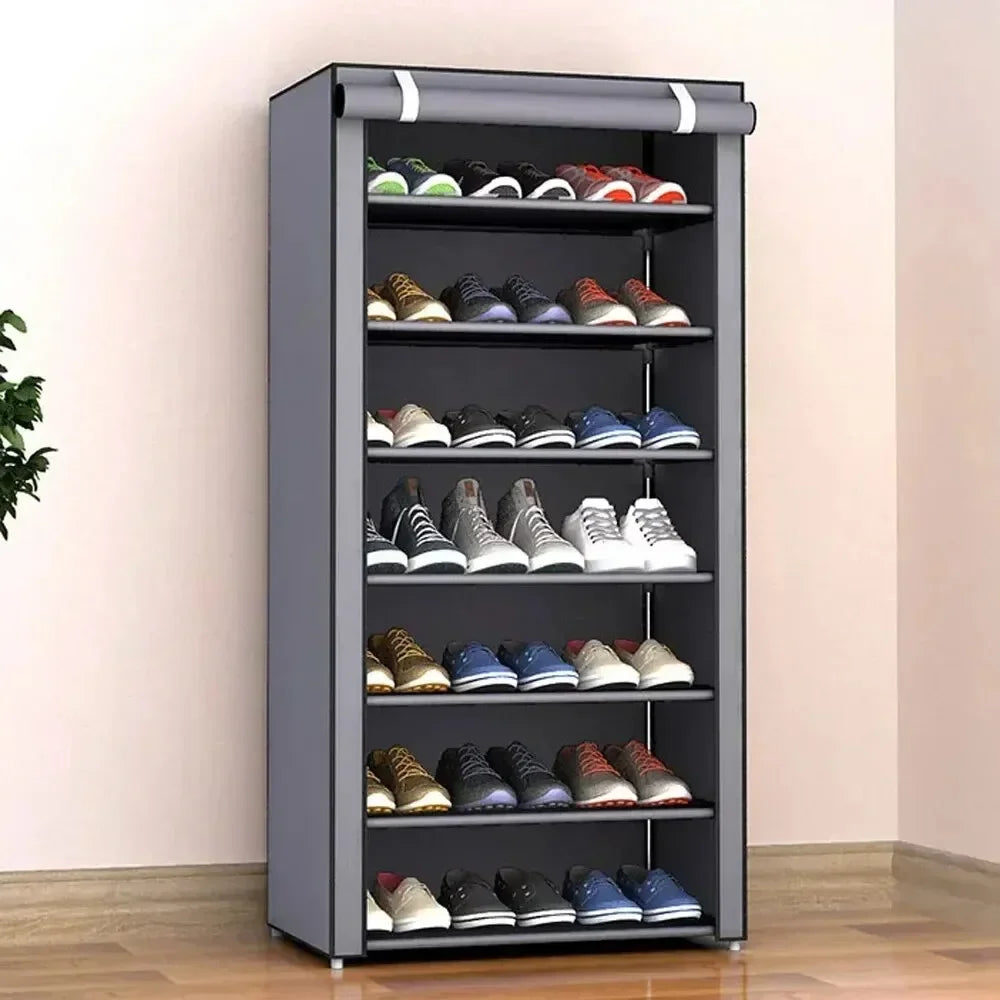 Multilayer Shoe Rack Organizer – Space-Saving Non Woven Fabric Shoe Storage for Entryway & Closet