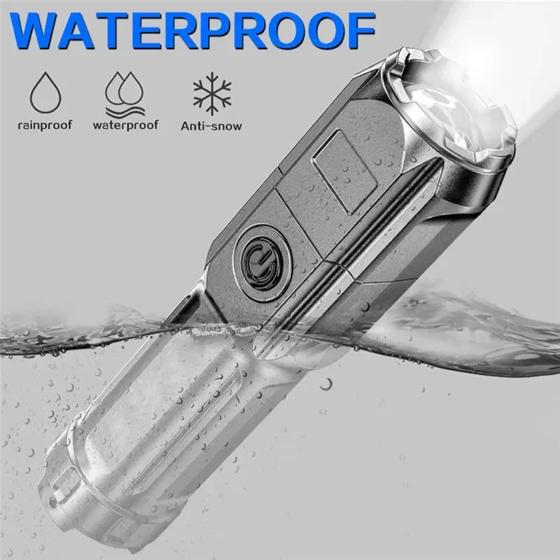 High-Powered LED Flashlight – USB Rechargeable, Waterproof & Ultra-Bright for Outdoor & Home Use