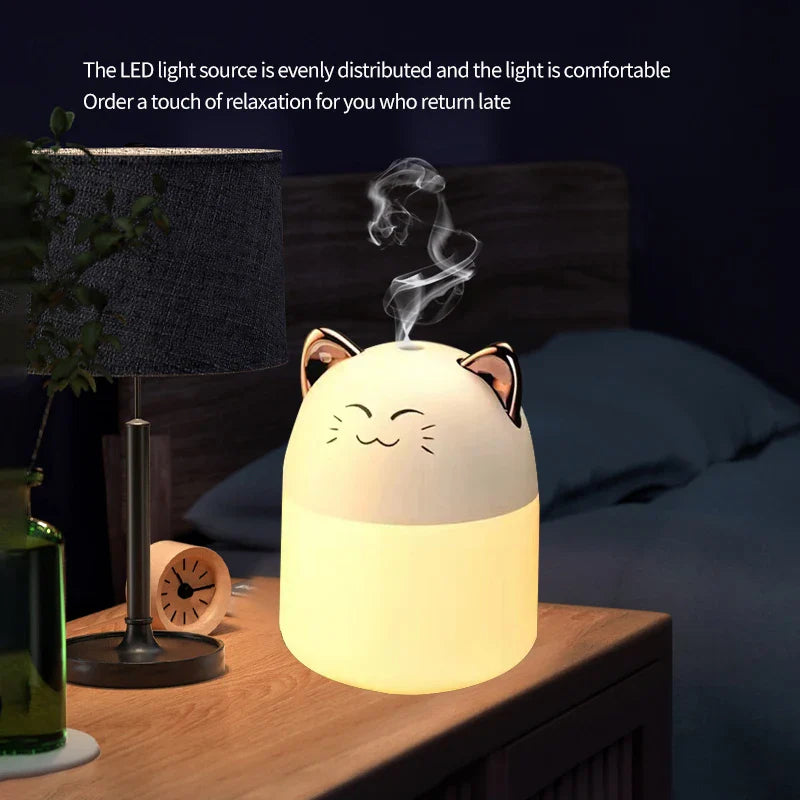 Cute Pet Humidifier – USB-Powered Mini Air Diffuser for Home, Office & Bedroom | Ultra-Quiet Cool Mist & Heavy Fog Spray