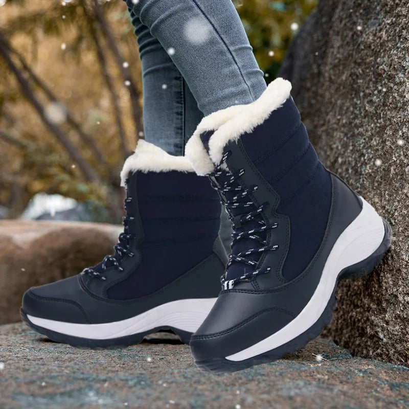 Women's Snow Boots – Waterproof, Fur-Lined, Non-Slip Winter Platform Boots