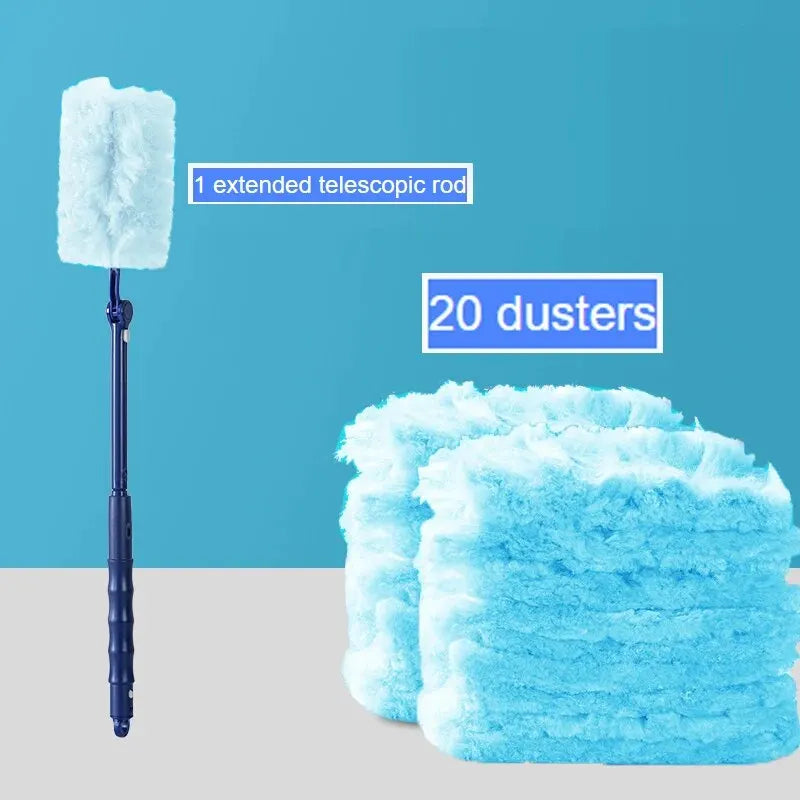 Extendable Electrostatic Duster – High-Reach Dust Collector with Disposable Fiber Cloths | Ideal for Home, Office & Hard-to-Reach Areas