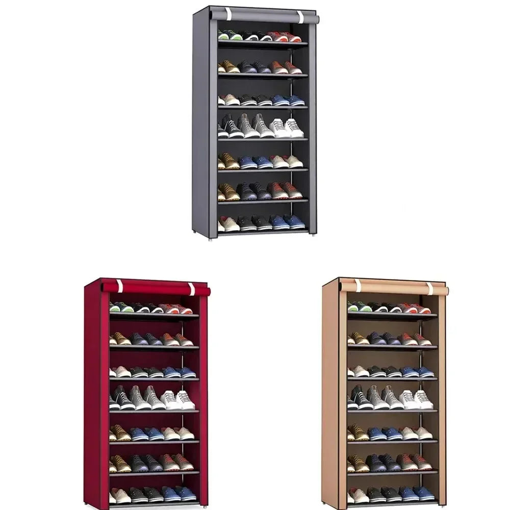 Multilayer Shoe Rack Organizer – Space-Saving Non Woven Fabric Shoe Storage for Entryway & Closet