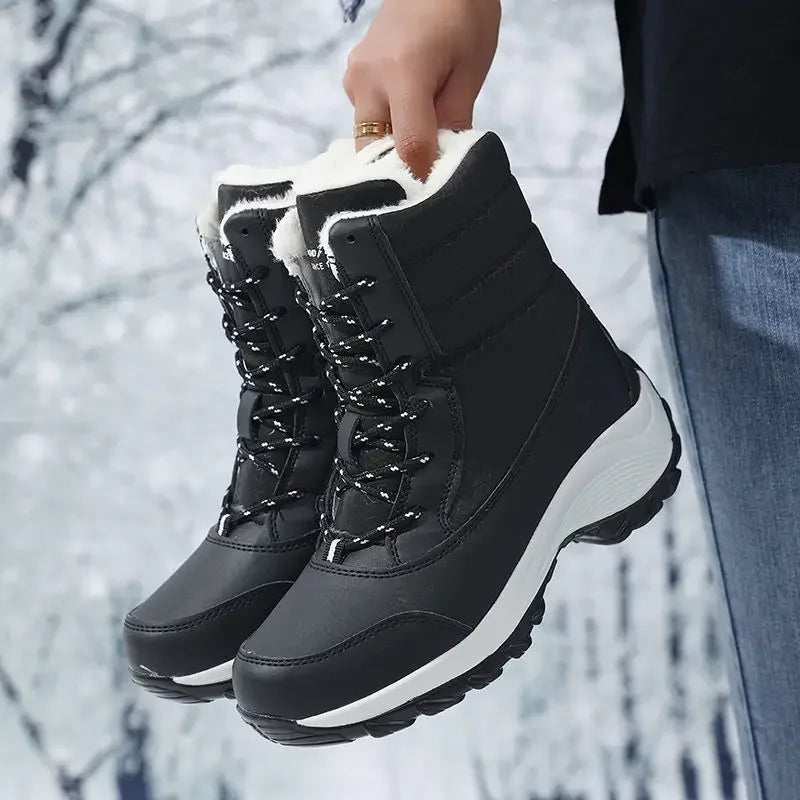 Women's Snow Boots – Waterproof, Fur-Lined, Non-Slip Winter Platform Boots