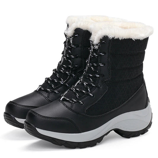 Women's Snow Boots – Waterproof, Fur-Lined, Non-Slip Winter Platform Boots