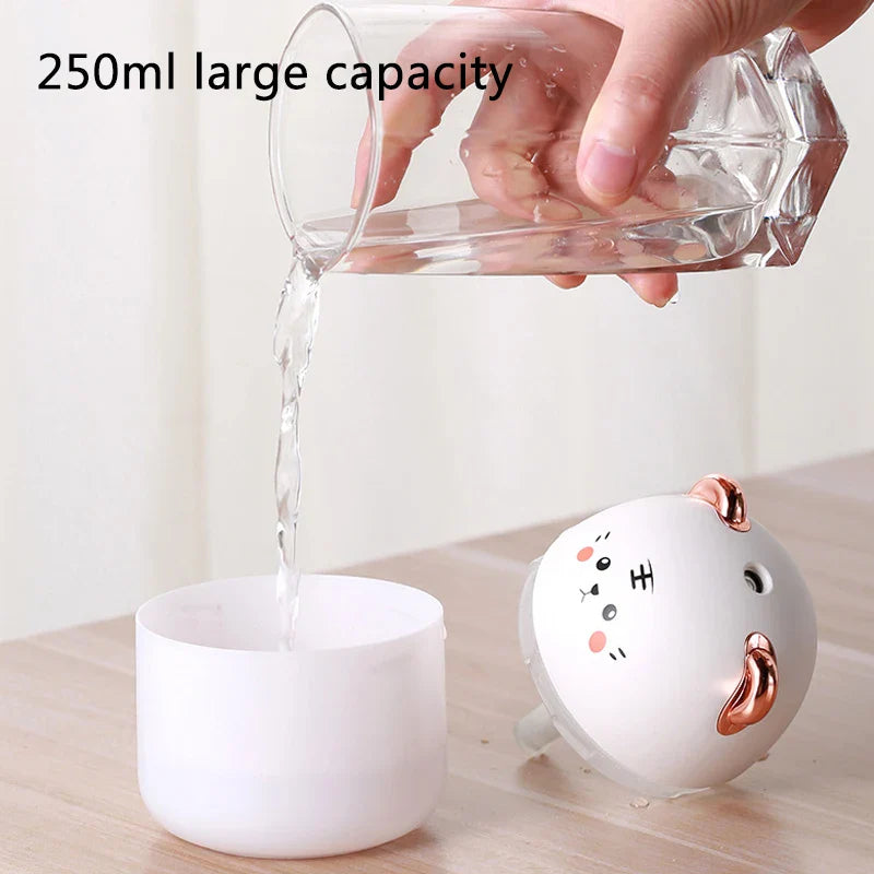 Cute Pet Humidifier – USB-Powered Mini Air Diffuser for Home, Office & Bedroom | Ultra-Quiet Cool Mist & Heavy Fog Spray