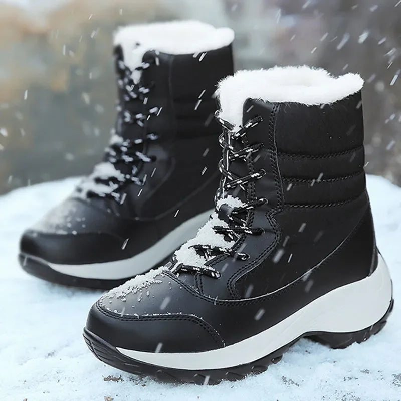 Women's Snow Boots – Waterproof, Fur-Lined, Non-Slip Winter Platform Boots