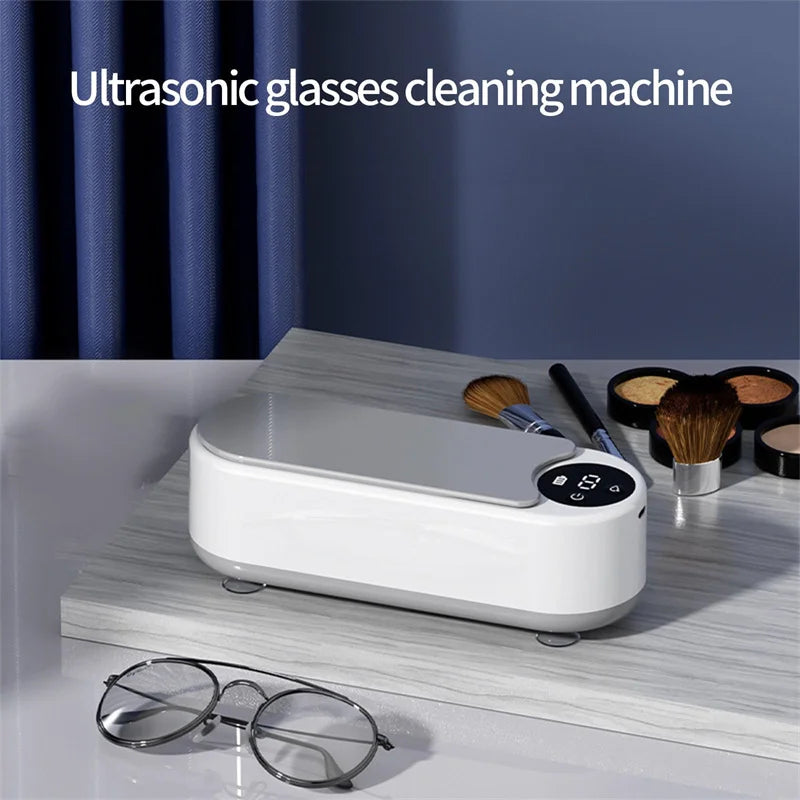 Ultrasonic Jewelry & Glasses Cleaner – 450ml Portable Sonic Cleaning Machine for Rings, Watches, Makeup Brushes & More