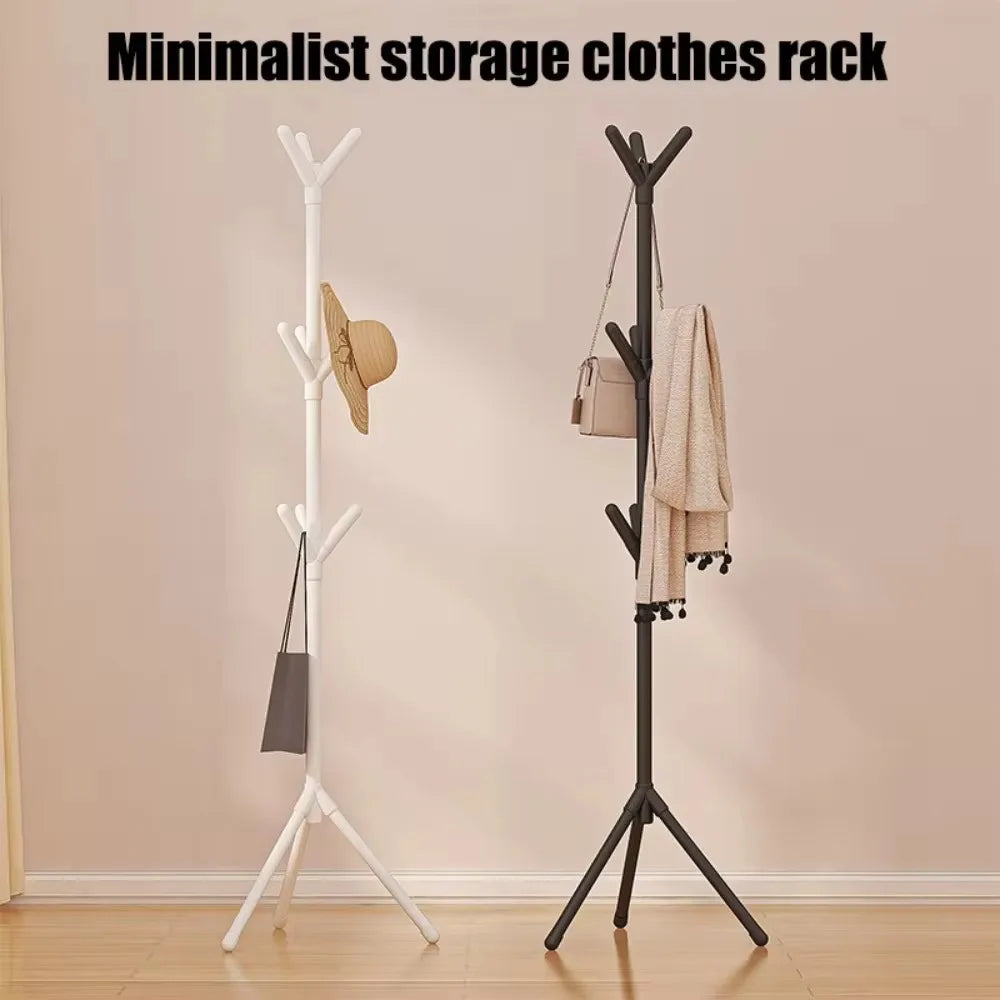 Modern Floor-Standing Clothes Rack – Easy-to-Install, Lightweight Coat & Hat Shelf for Home & Bedroom Organization