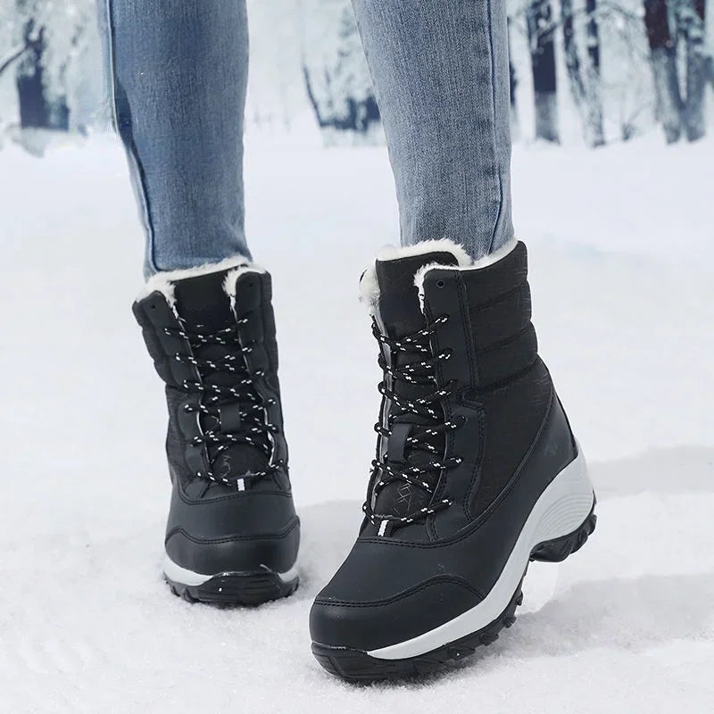 Women's Snow Boots – Waterproof, Fur-Lined, Non-Slip Winter Platform Boots