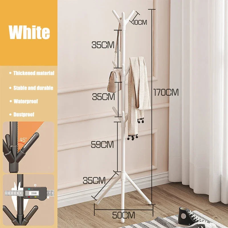 Modern Floor-Standing Clothes Rack – Easy-to-Install, Lightweight Coat & Hat Shelf for Home & Bedroom Organization