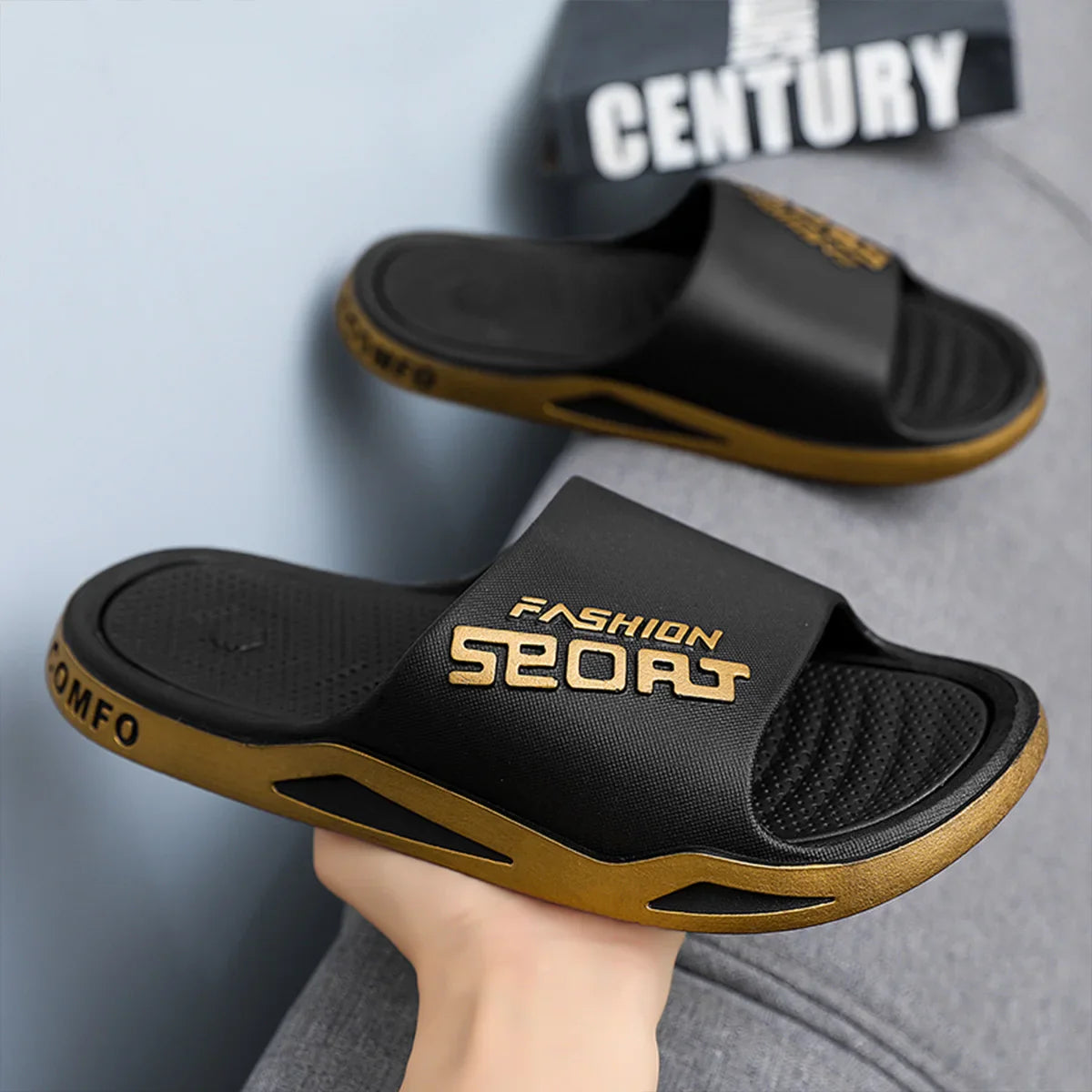 Men’s Sporty Summer Slippers – Non-Slip, Durable Beach & Casual Flip-Flops