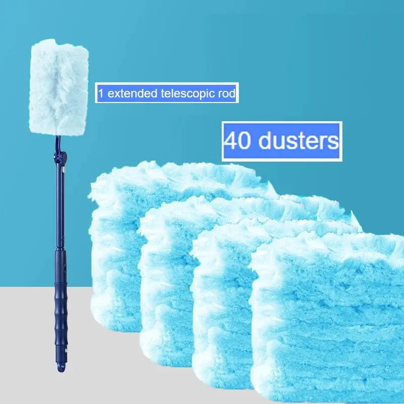 Extendable Electrostatic Duster – High-Reach Dust Collector with Disposable Fiber Cloths | Ideal for Home, Office & Hard-to-Reach Areas