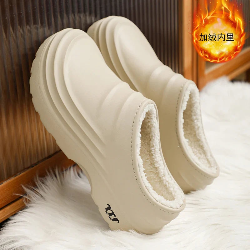 New Fashion Men’s Cotton Slippers – Warm, Waterproof, Indoor & Outdoor Comfort