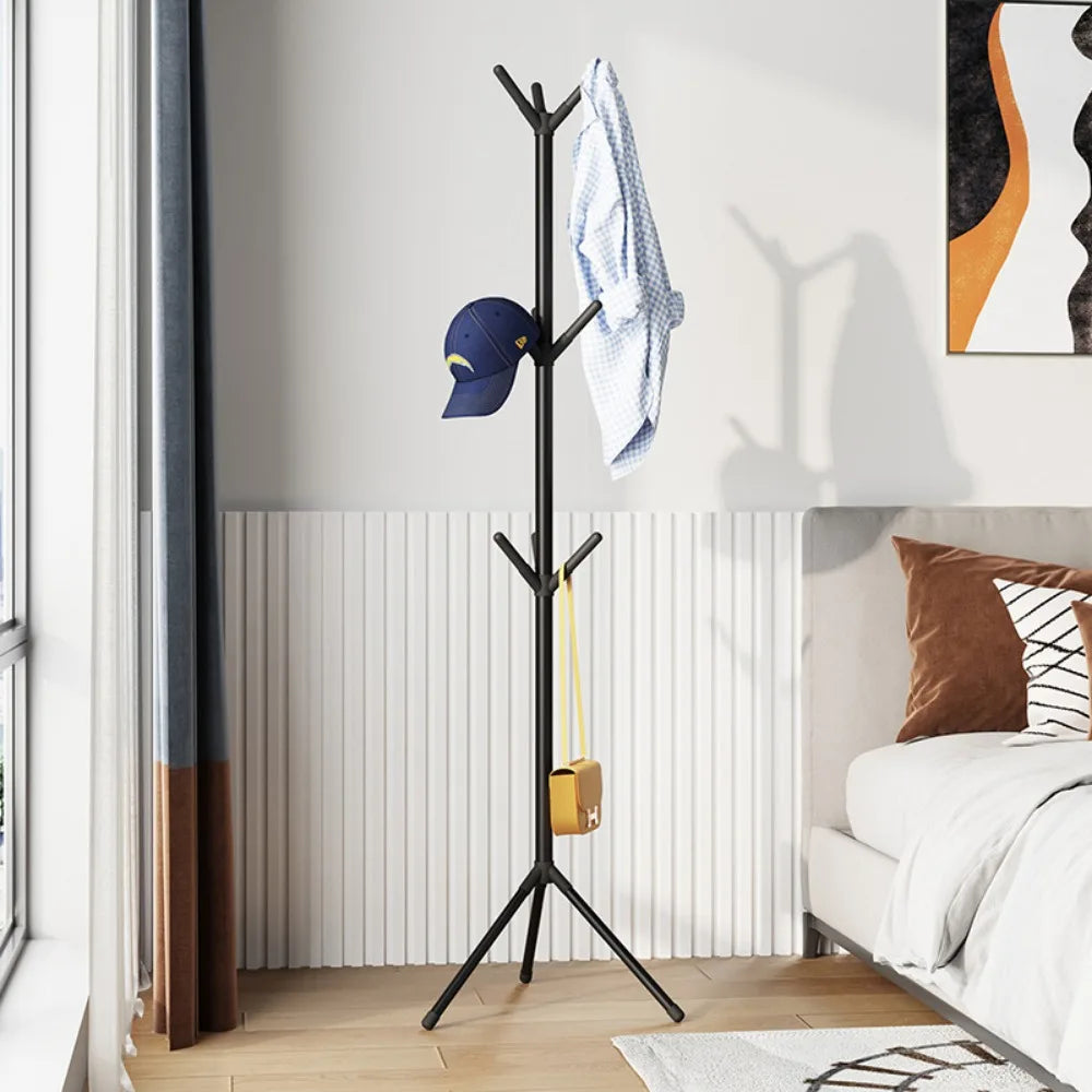 Modern Floor-Standing Clothes Rack – Easy-to-Install, Lightweight Coat & Hat Shelf for Home & Bedroom Organization