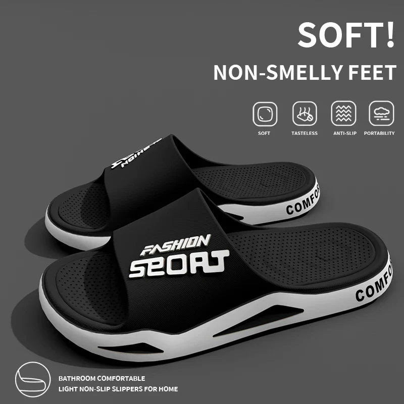 Men’s Sporty Summer Slippers – Non-Slip, Durable Beach & Casual Flip-Flops