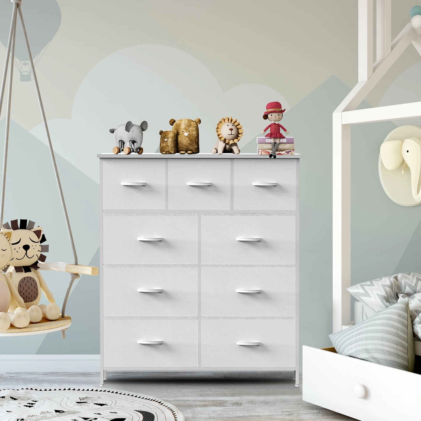 Drawer Dresser – Tall Fabric Storage Chest & Closet Organizer for Bedroom & Kids' Room