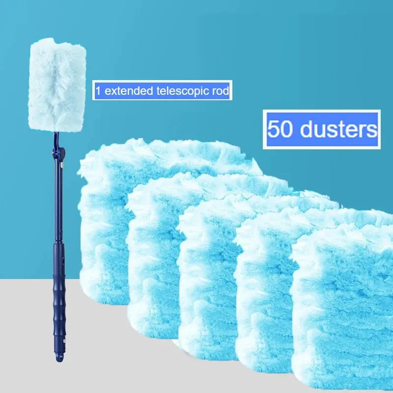 Extendable Electrostatic Duster – High-Reach Dust Collector with Disposable Fiber Cloths | Ideal for Home, Office & Hard-to-Reach Areas