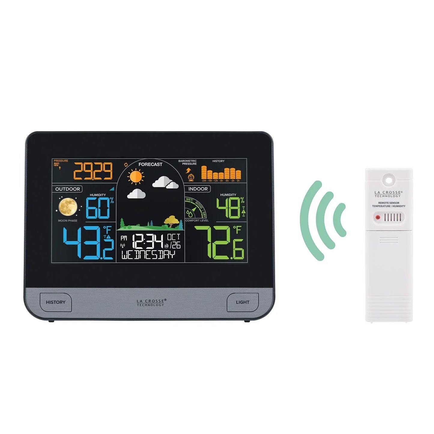 Professional Wireless Weather Station with Atomic Time and Date