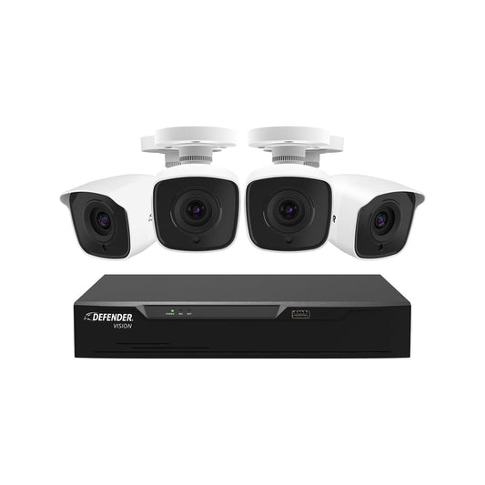 Alert 4K Ultra HD 1TB Wired Security System 4 Channel DVR with 4 Cameras, Night Vision & Mobile App